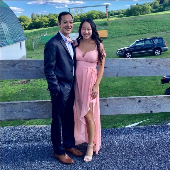 NWOT Lulus High Low Off the Shoulder Dress - Picture 3 of 3